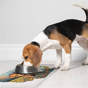 Dog Graphic Pet Food Mat