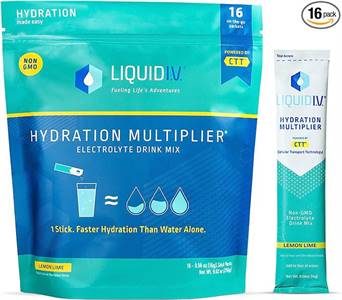 Liquid I.V. Hydration Multiplier - Lemon Lime - Hydration Powder Packets | Electrolyte Drink Mix