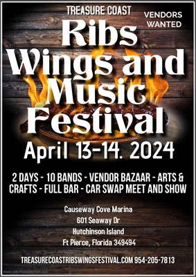 Get Ready to Sizzle! The 5th Annual Treasure Coast Ribs, Wings, and Music Festival is Almost Here.