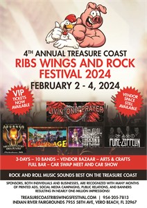 "Calling All Vendors: Join the Ultimate Fusion of Rock Music, BBQ Ribs, and Wings at Treasure Coast 